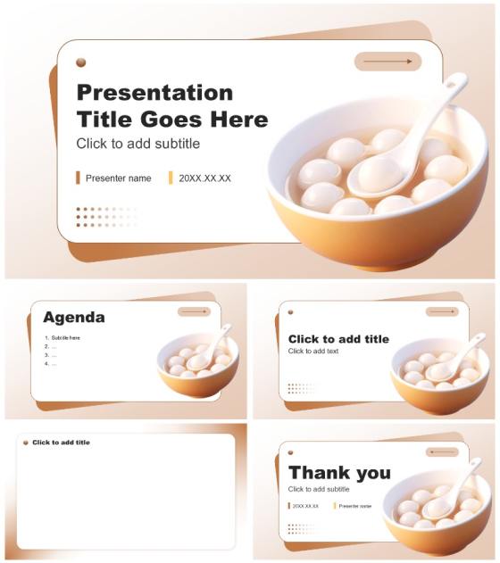 棕黄色简约风立冬习俗与文化介绍PPT主题模板