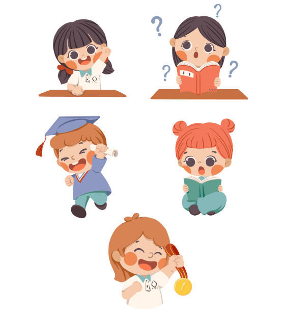 卡通学生教学课件素材