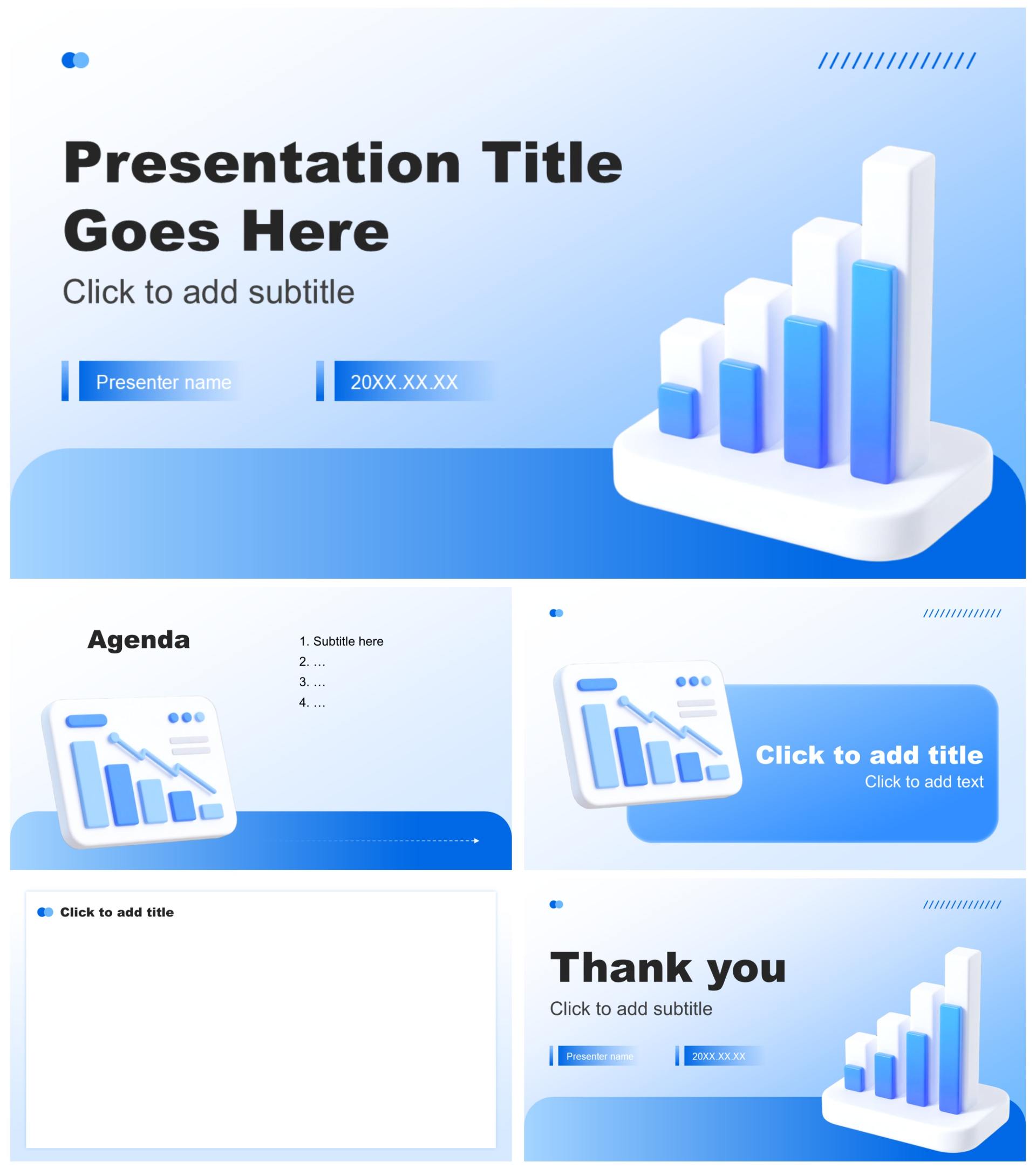 蓝色商务风行业白皮书调研报告PPT主题模板