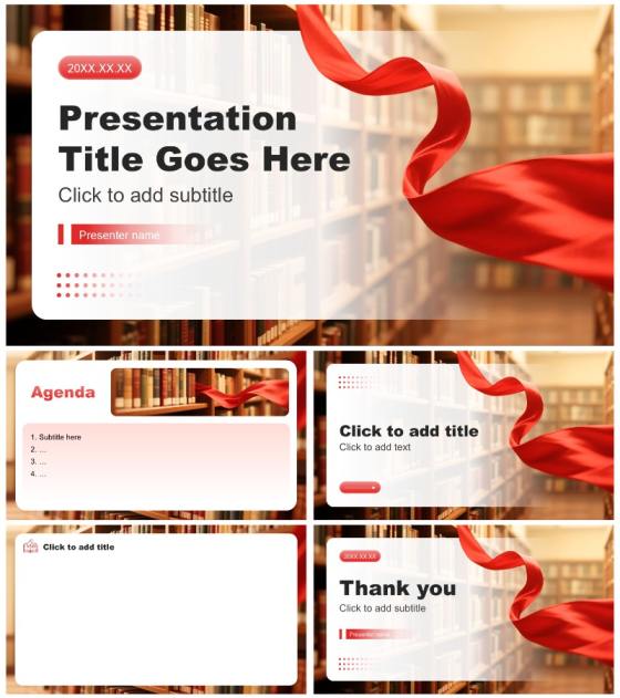 红色渐变简约风班委竞选演讲PPT主题模板