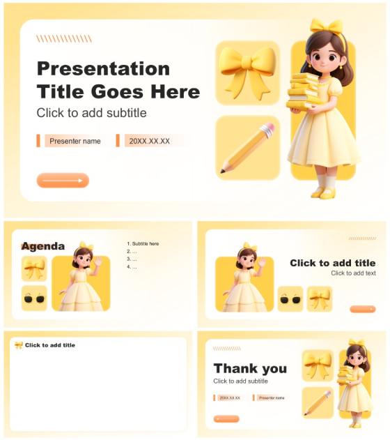 黄色小清新风大学竞选班长自我介绍PPT主题模板