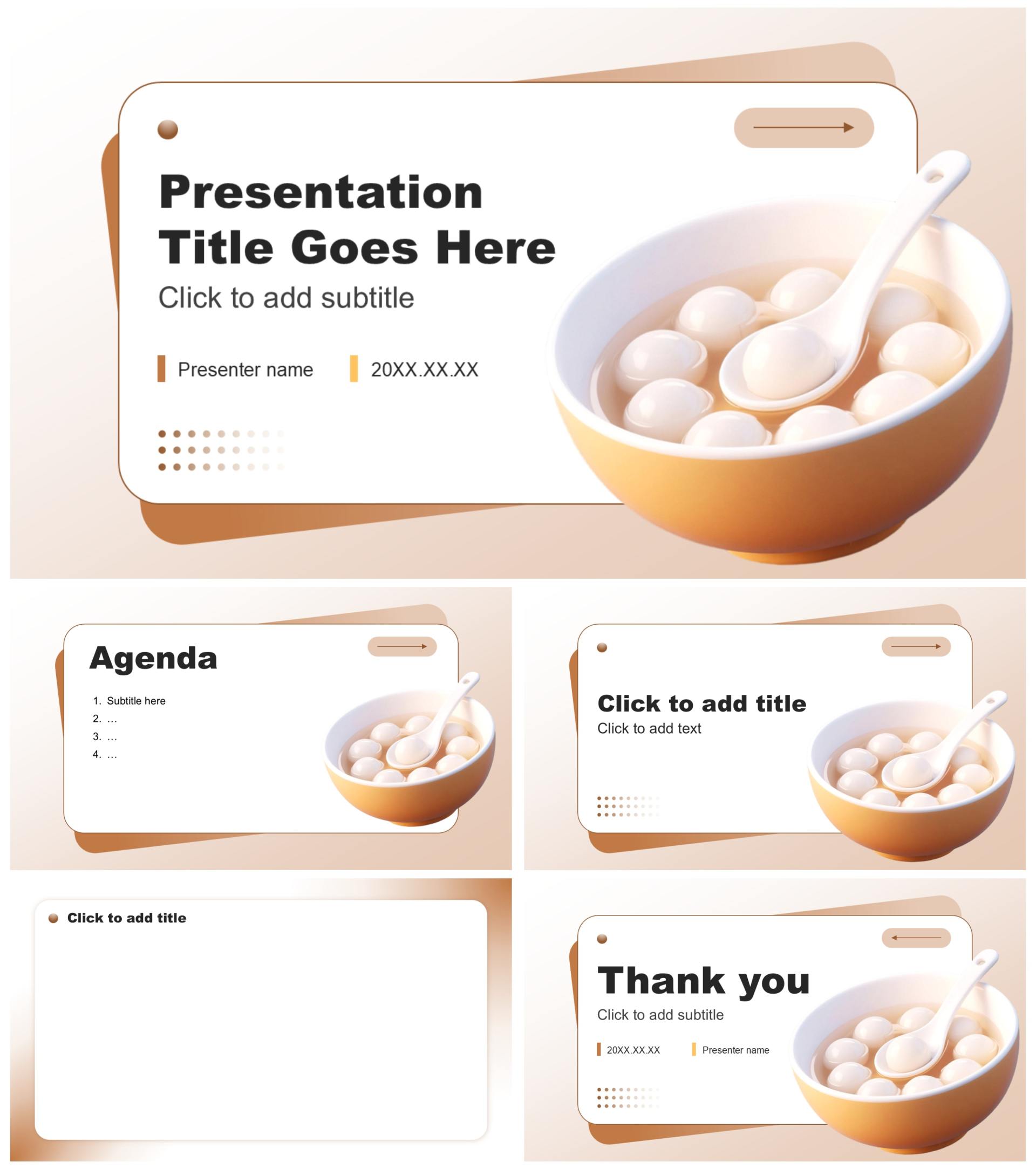 棕黄色简约风立冬习俗与文化介绍PPT主题模板