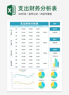 支出财务分析表excel模板