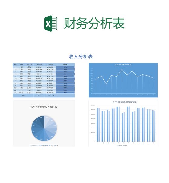 收入分析表excel模板