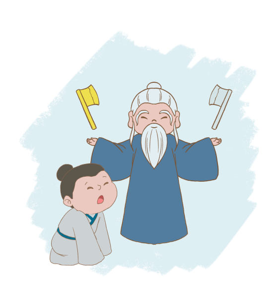 金斧头童话故事插画