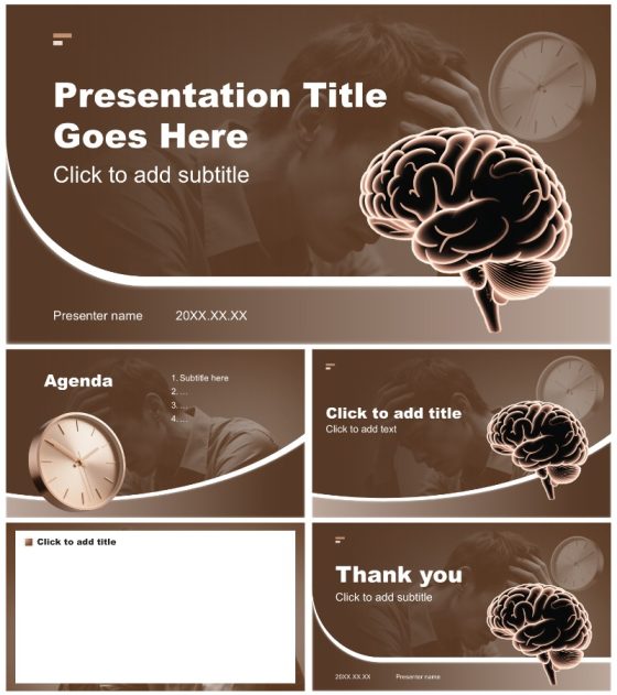 棕色商务风社区医疗保健公益科普PPT主题模板