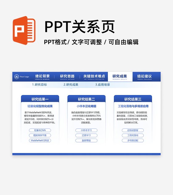 研究结果-学术风毕业答辩汇报PPT单页