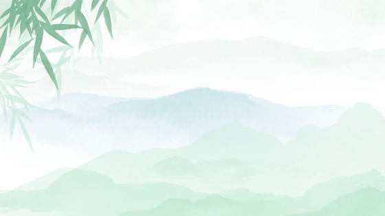 绿色水彩山水背景