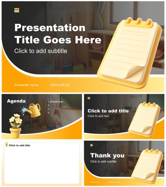 黄色3D风大学班委竞选述职报告PPT主题模板