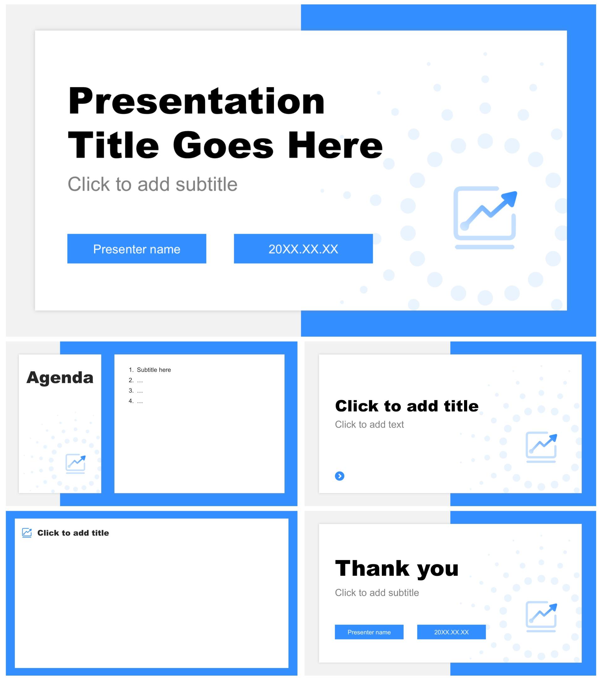 蓝色简约风企业Q2季度复盘总结汇报PPT主题模板