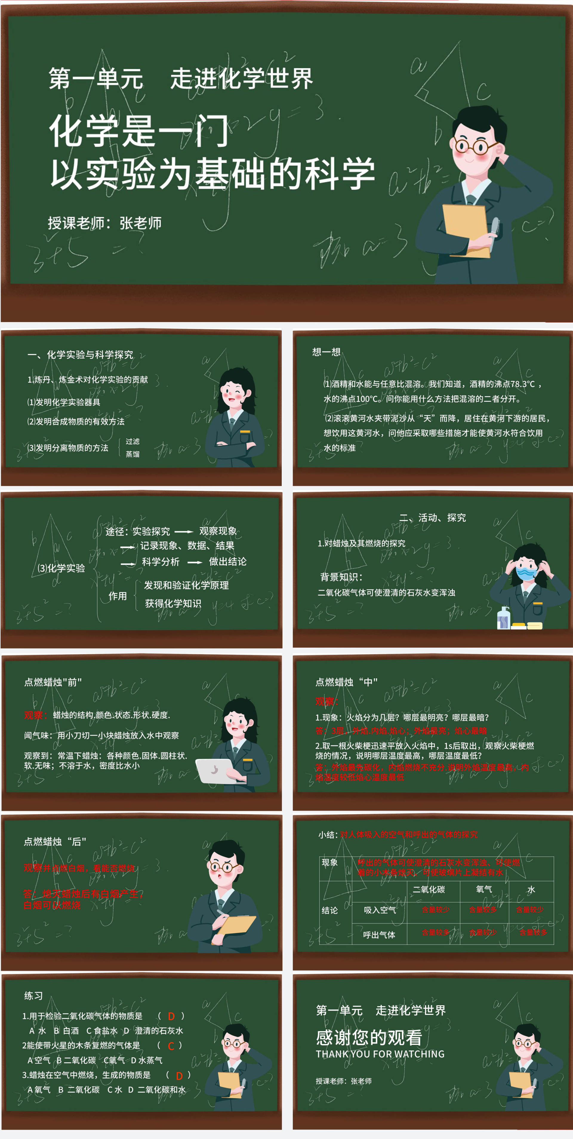 化学课课件PPT模板