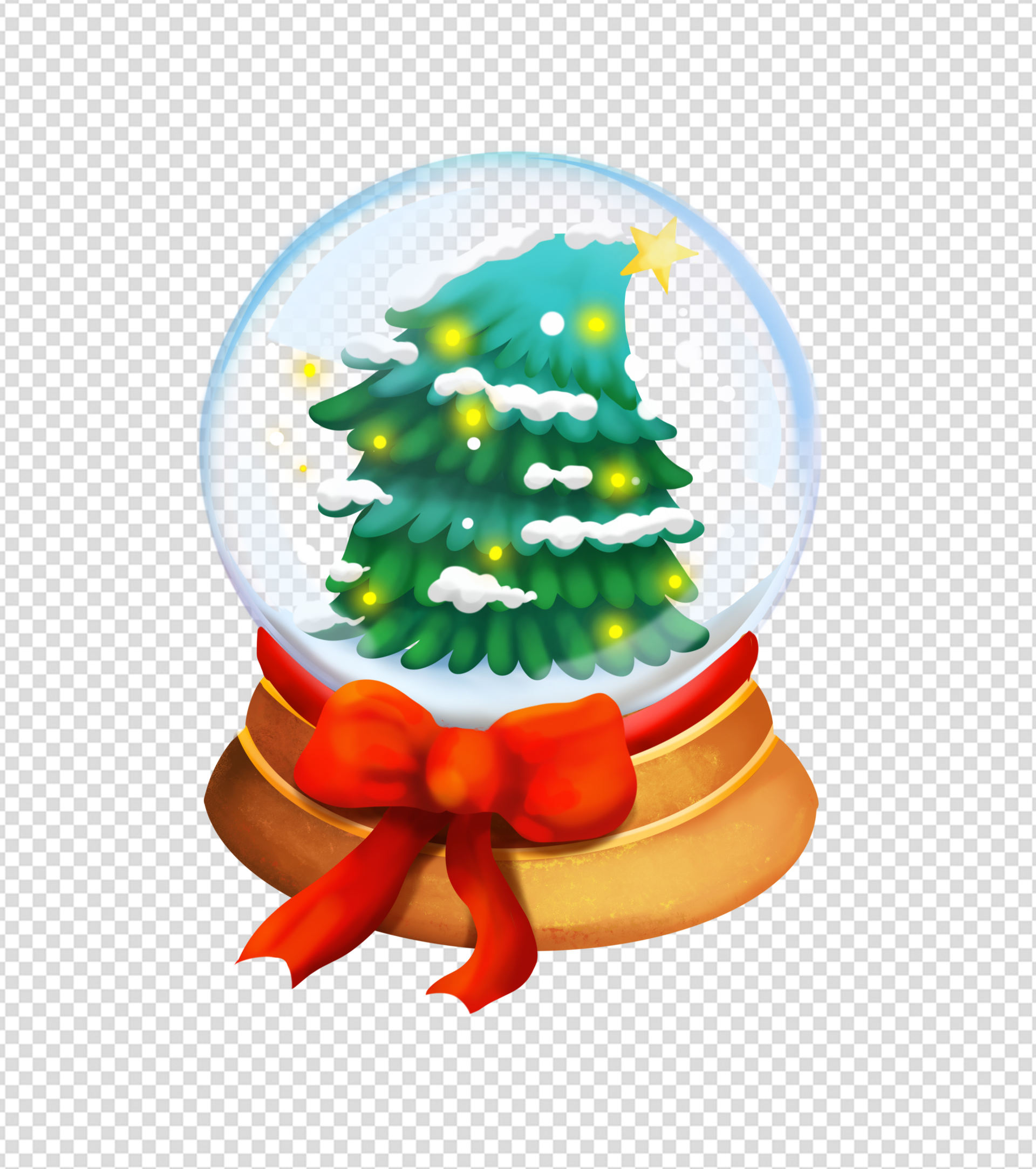 圣诞水晶球节日元素_完美办公