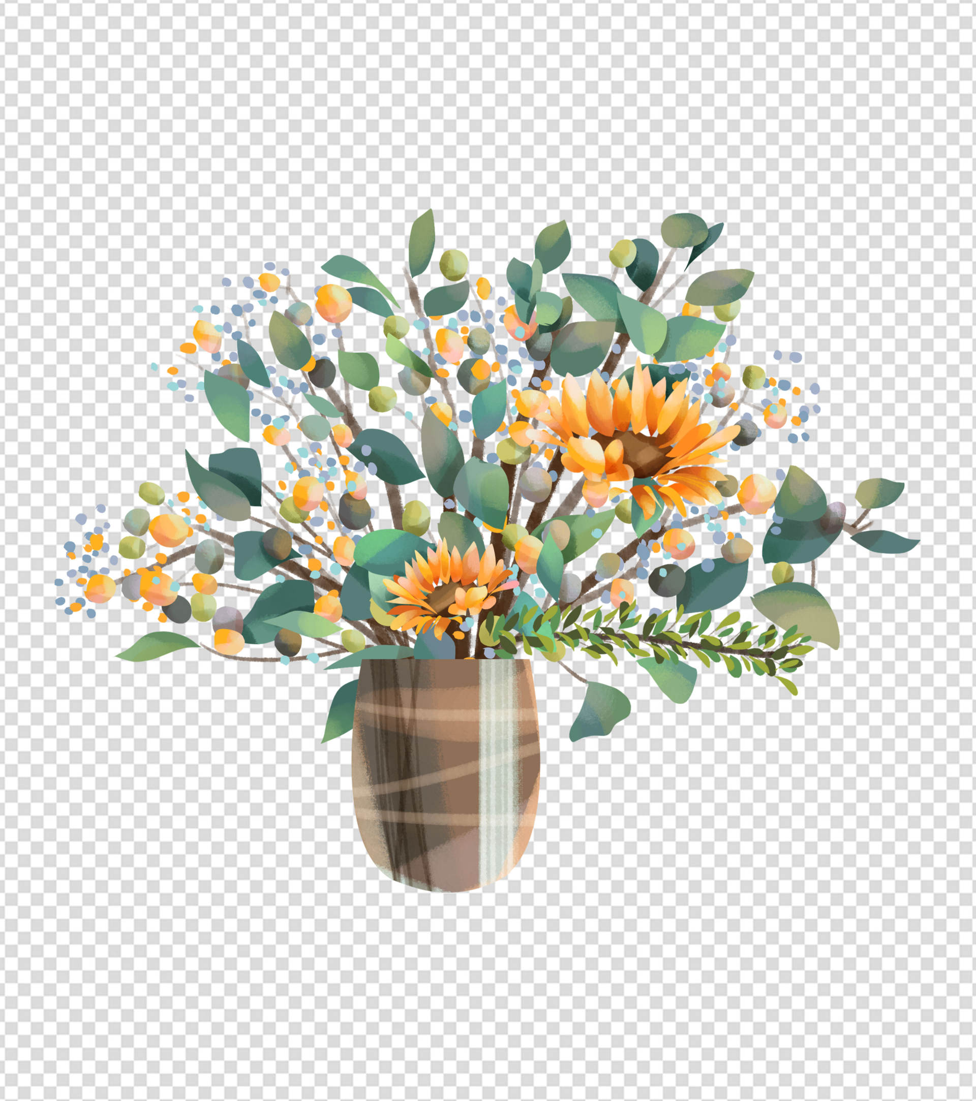 2362x2362pt_ppt手绘花盆素材