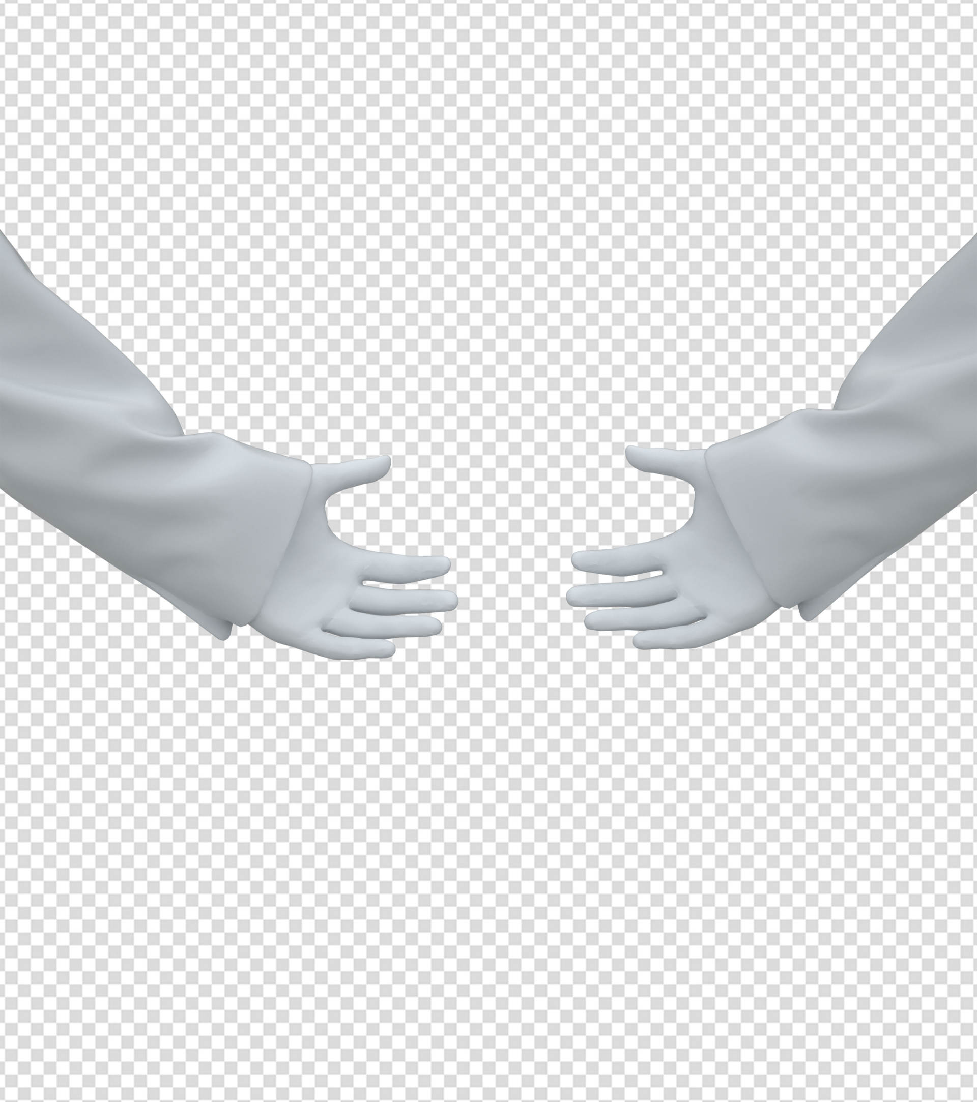 商务ppt元素系列3D双手扶拖