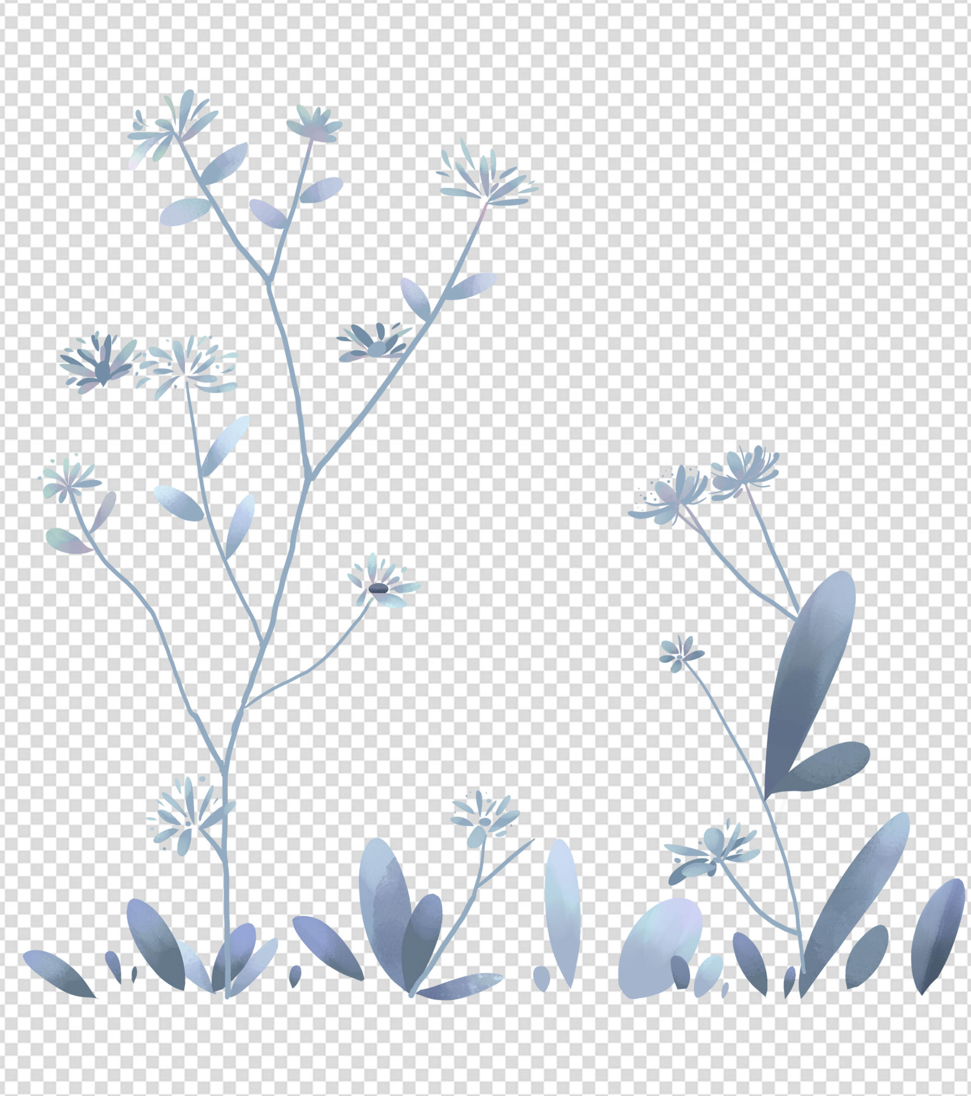 小花简约色块植物花卉手绘插画系列|平面|图案|山知设计 - 原创作品 - 站酷 (ZCOOL)