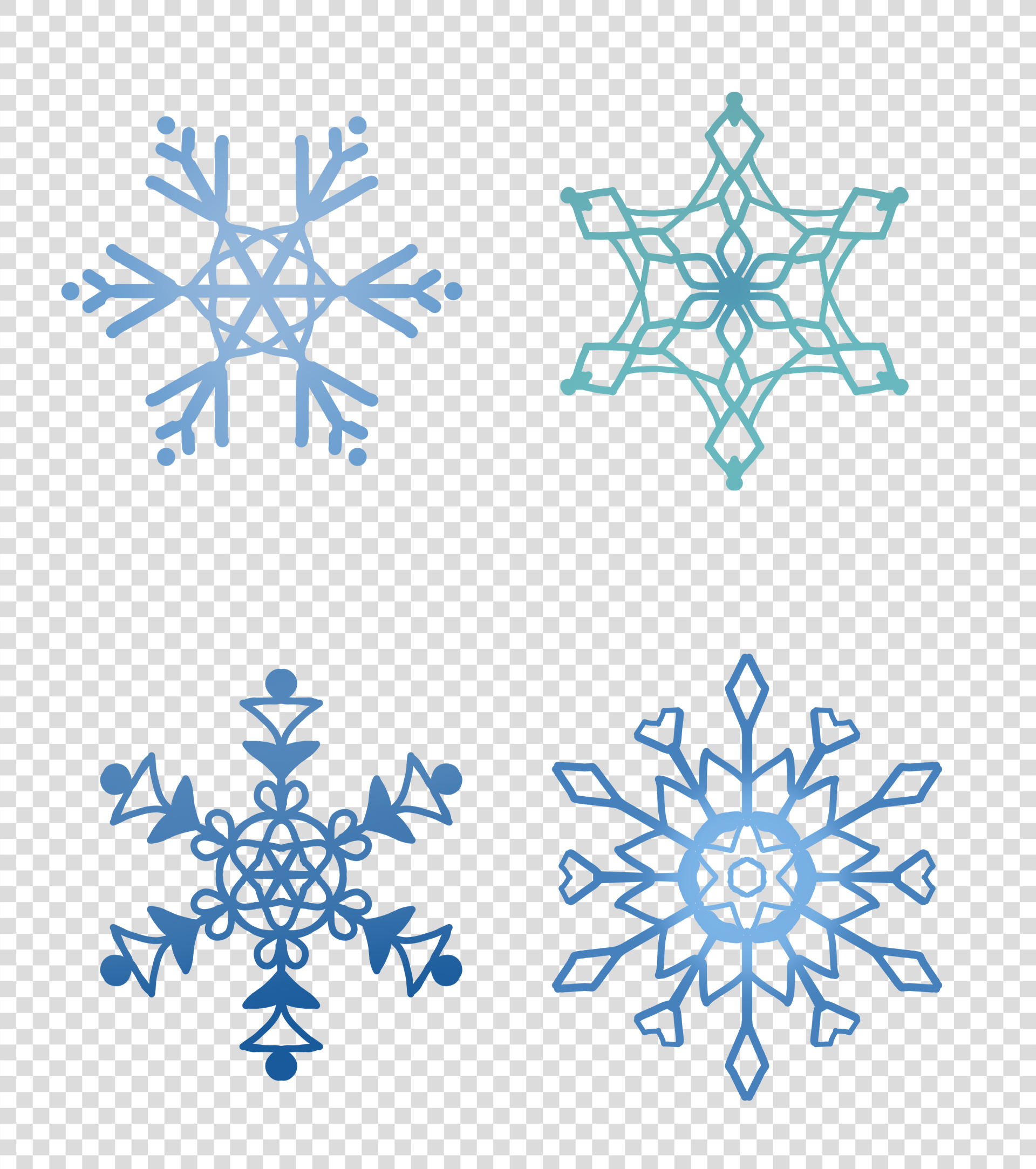 简约雪花元素