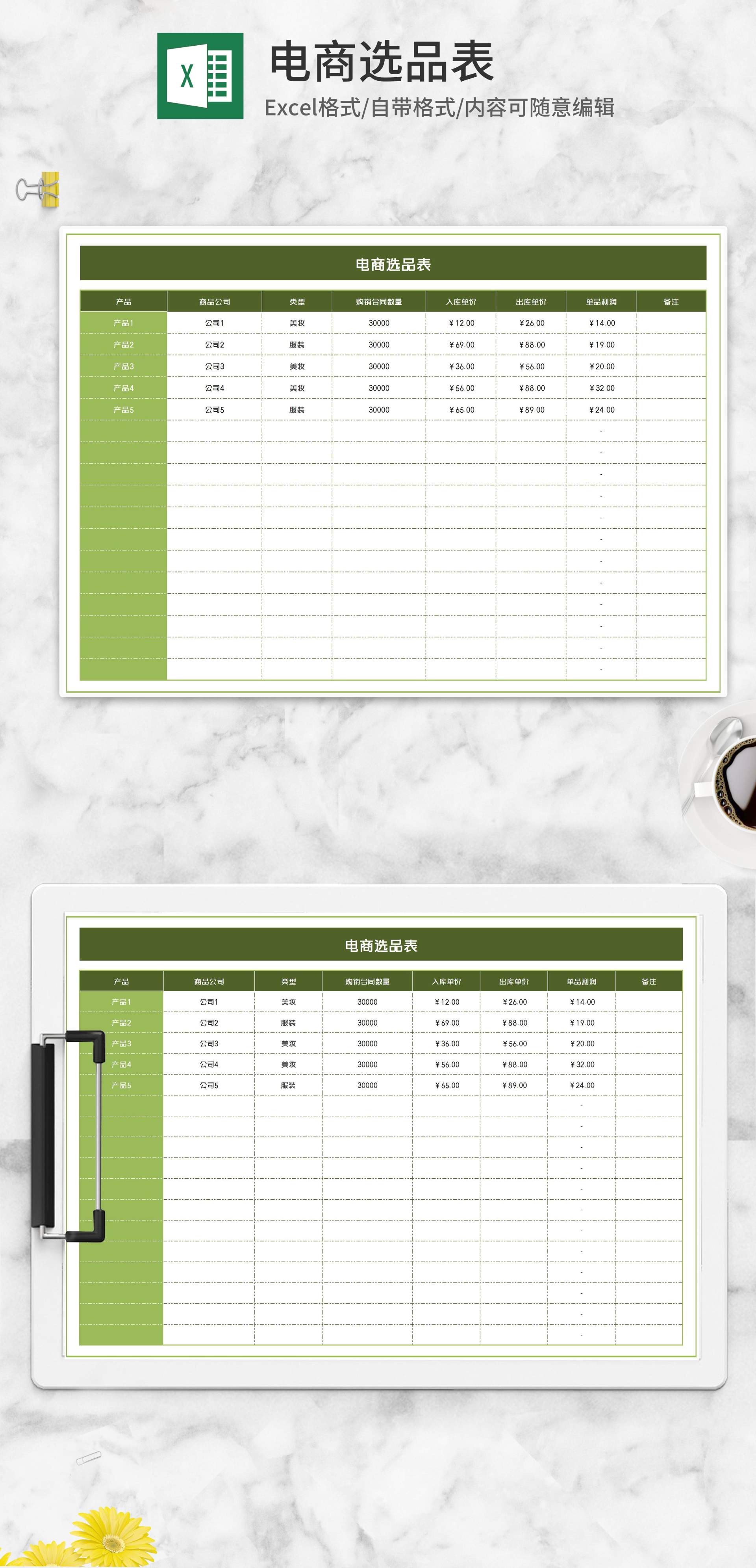 销售日报表Excel表格模板下载 -人人办公