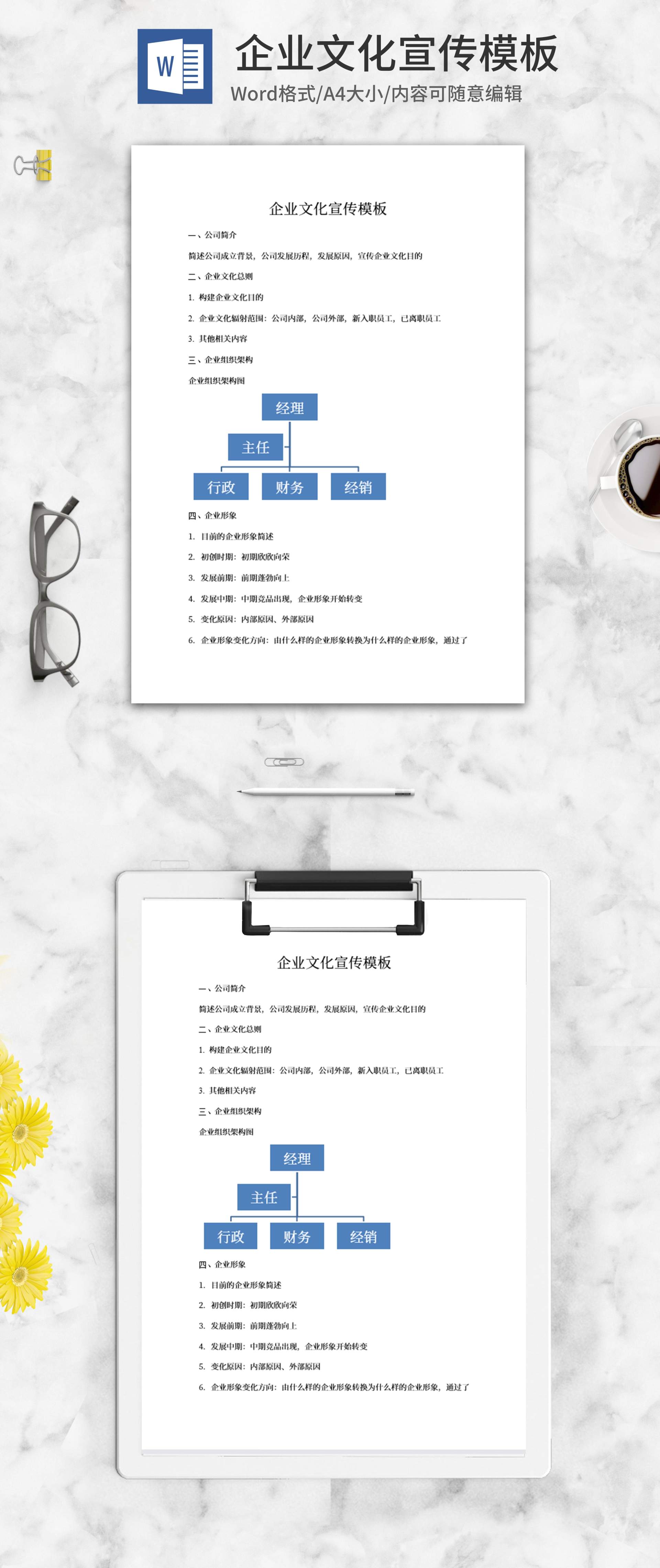 企业文化宣传word模板