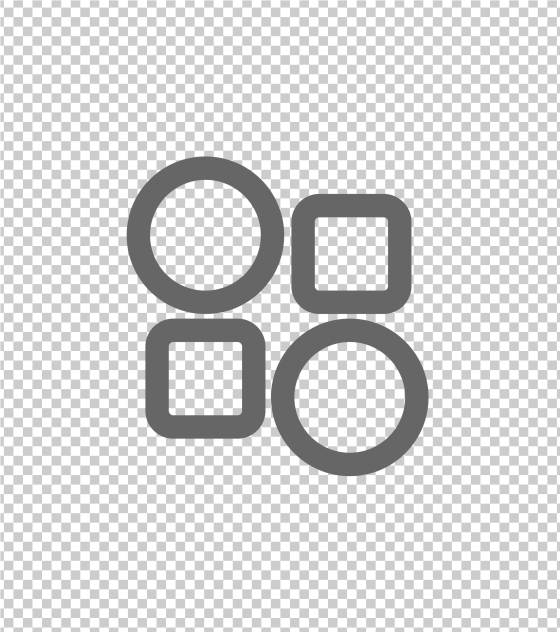 圆形方形组合图标