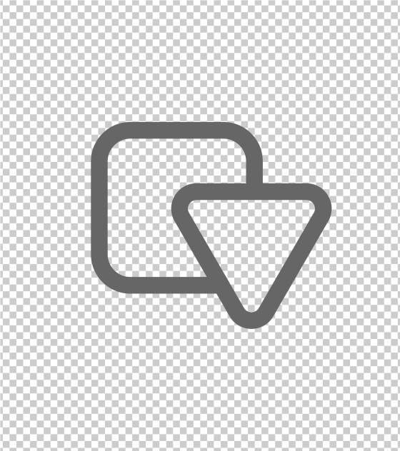 方形三角形组合图标