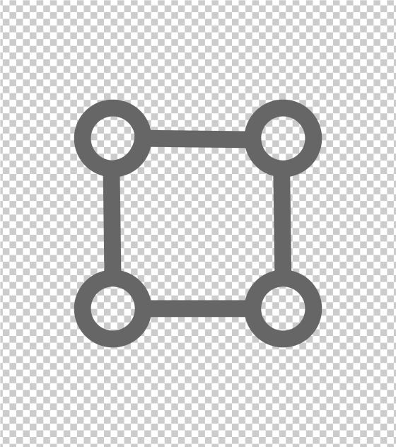 四点关系标志图标