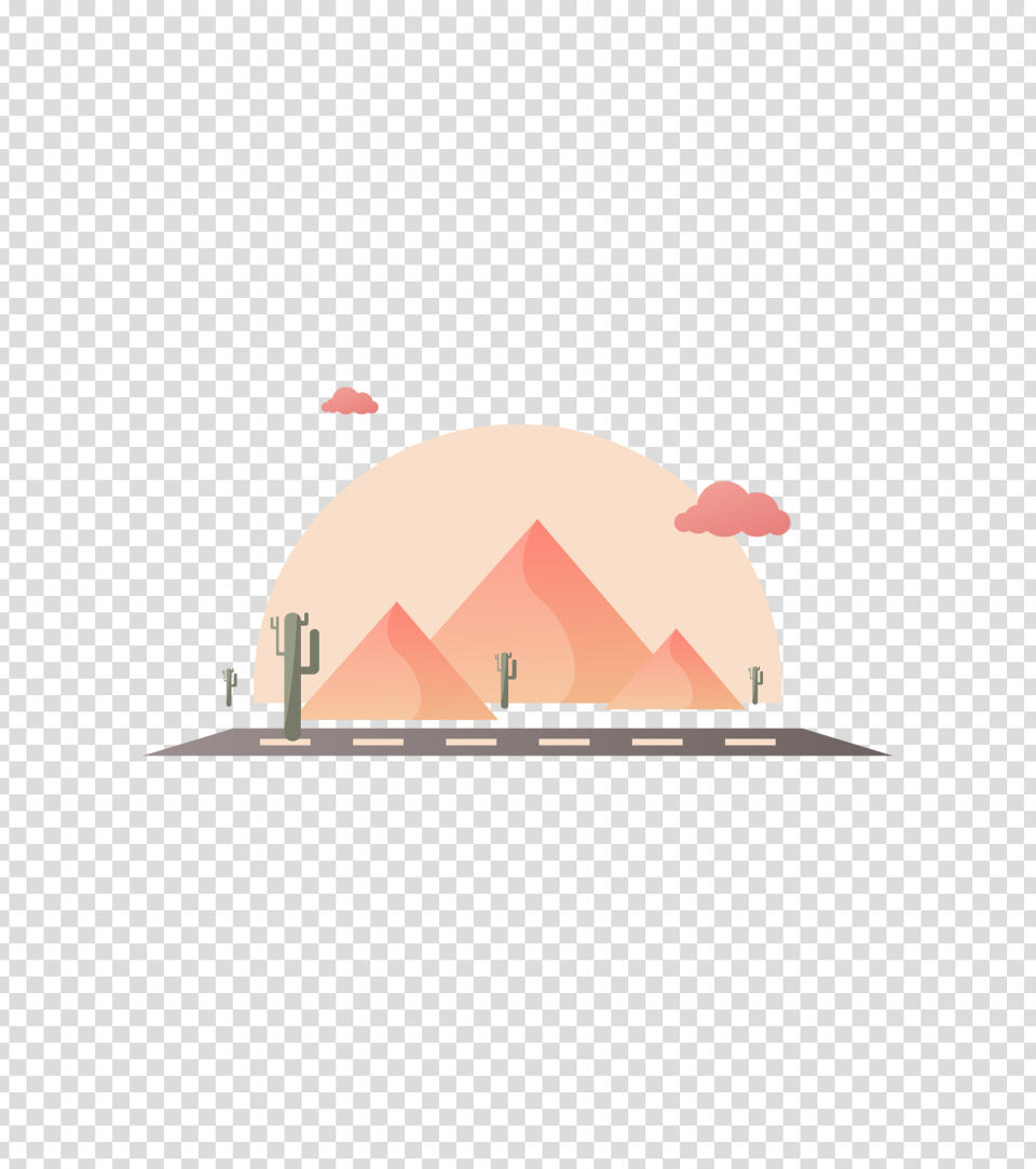 粉色沙漠仙人掌自然风景