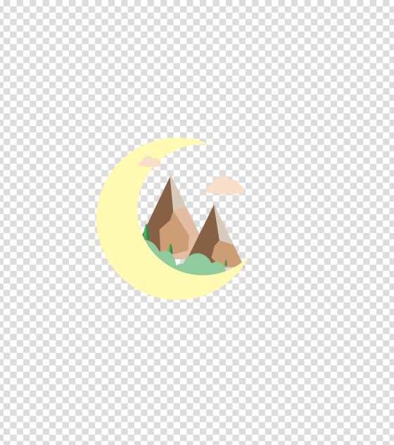 绿色夜晚几何山川