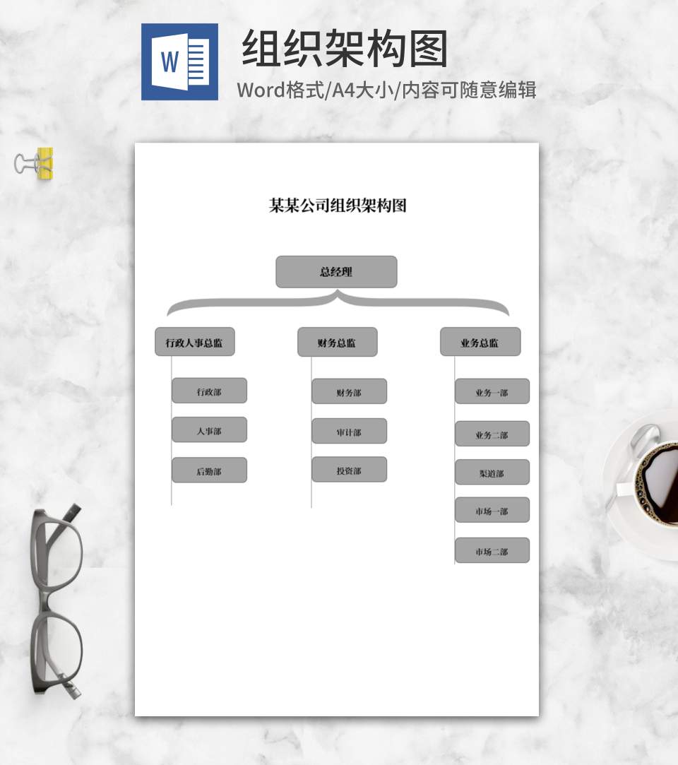 公司组织架构图word模板