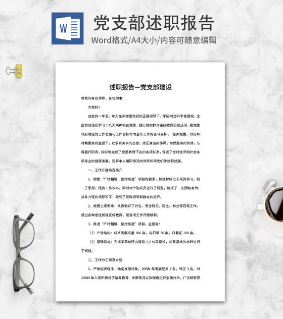党支部建设述职报告word模板
