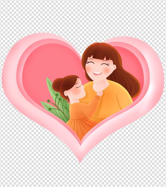 粉色母亲节温馨元素