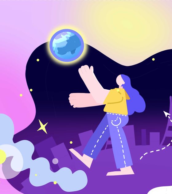 紫色睡眠日元素