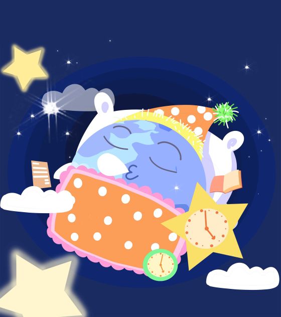 蓝色地球睡眠日元素