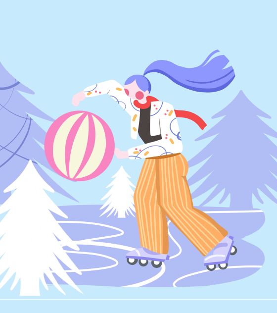 蓝色五四青年节运动元素