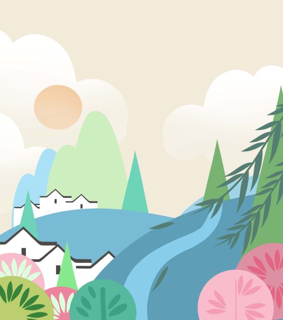 绿色清明节元素