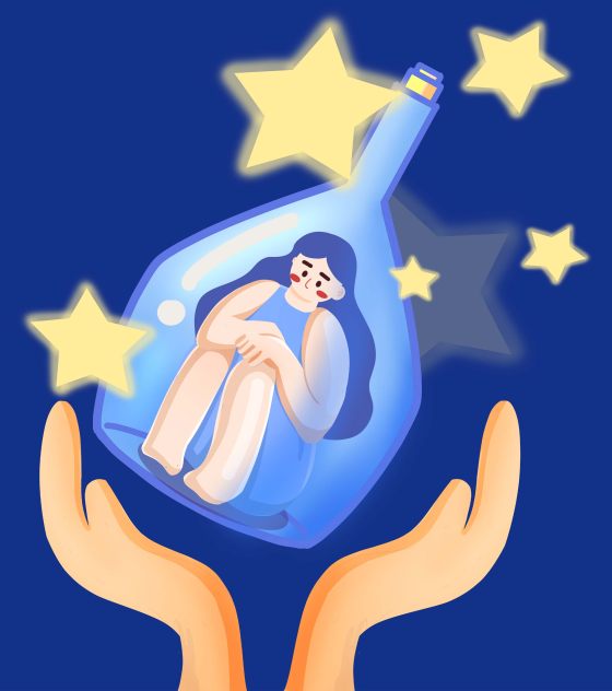 紫色自闭症唯美元素