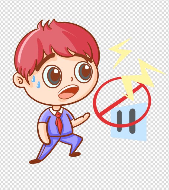 手绘安全日元素