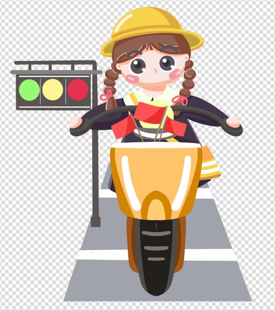 卡通黄色安全日元素