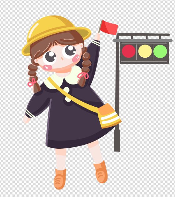 卡通安全教育日元素