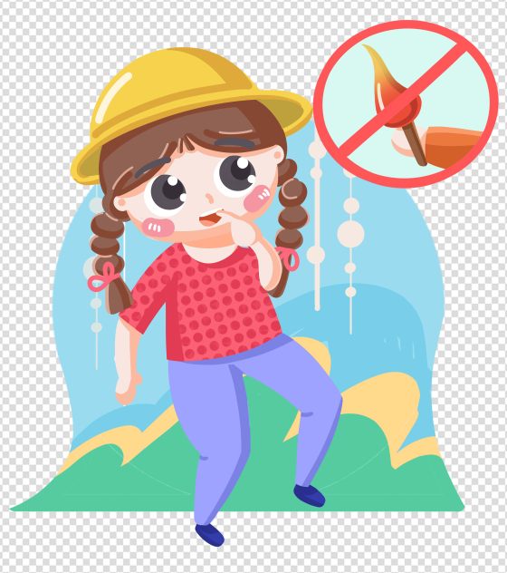 卡通安全日元素