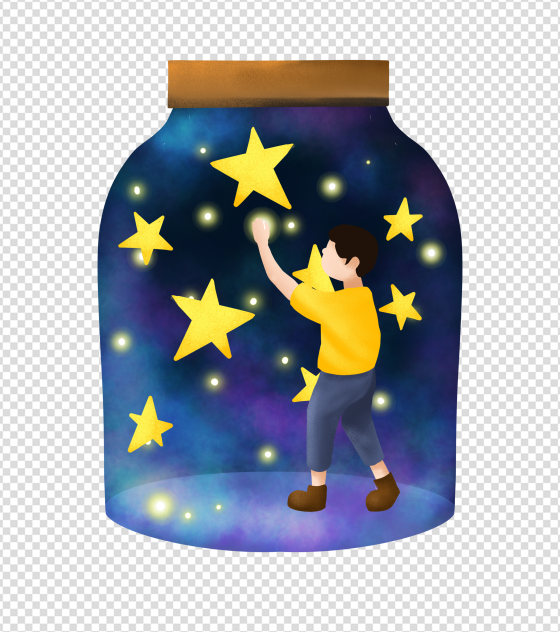 蓝色自闭症日手绘元素