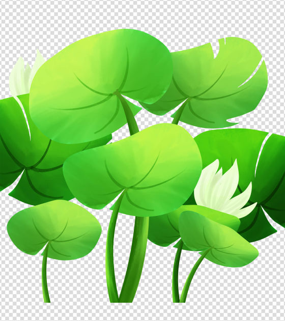 绿色简约立夏节日手绘元素