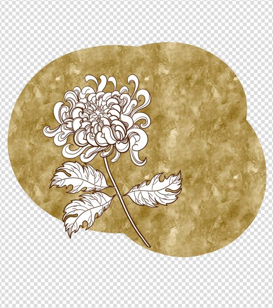 简约黄色清明节元素