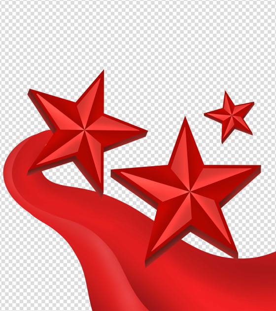 红色建党节100周年手绘元素