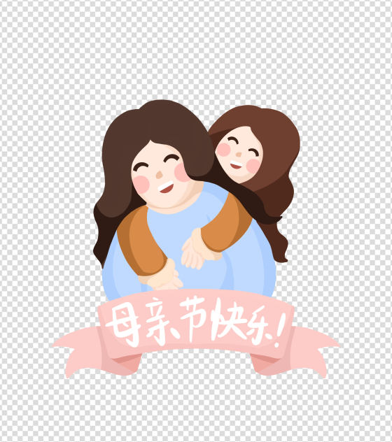 卡通简约母亲节元素