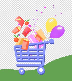卡通购物节元素