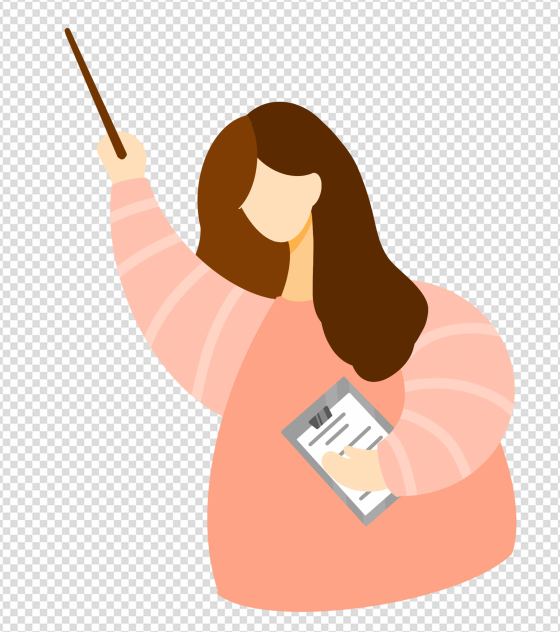 讲课文艺女孩手绘元素