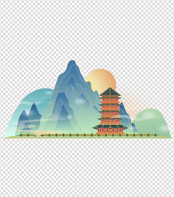 鎏金山中宝塔元素