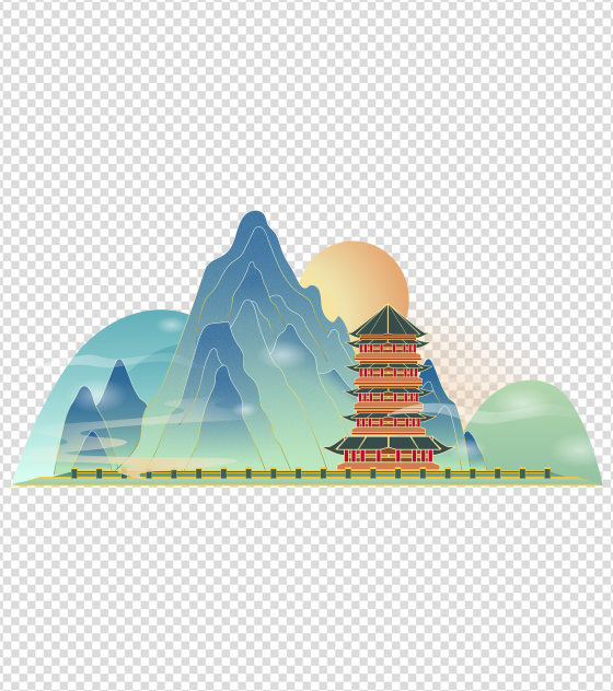 鎏金山中宝塔元素