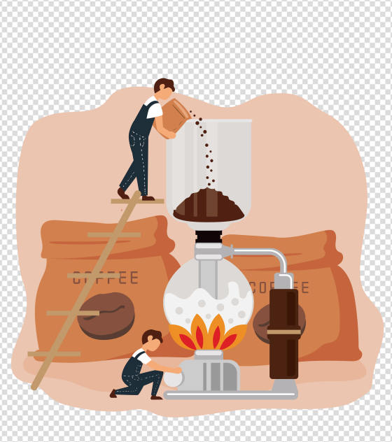 虹吸咖啡壶元素