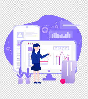 蓝色商务风网站会议介绍元素